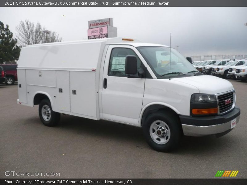 Summit White / Medium Pewter 2011 GMC Savana Cutaway 3500 Commercial Utility Truck