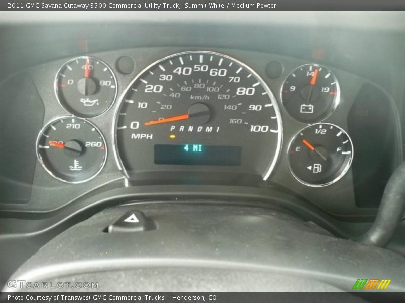  2011 Savana Cutaway 3500 Commercial Utility Truck 3500 Commercial Utility Truck Gauges