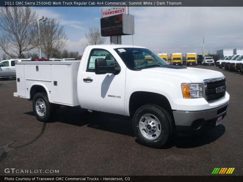 Summit White / Dark Titanium 2011 GMC Sierra 2500HD Work Truck Regular Cab 4x4 Commercial