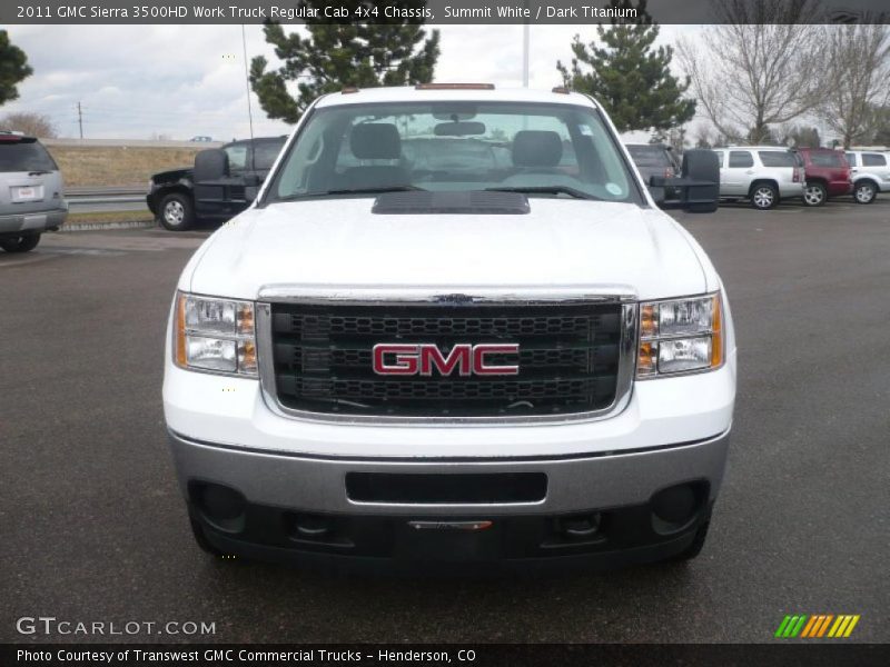 Summit White / Dark Titanium 2011 GMC Sierra 3500HD Work Truck Regular Cab 4x4 Chassis