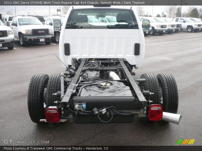  2011 Sierra 3500HD Work Truck Regular Cab 4x4 Chassis Summit White
