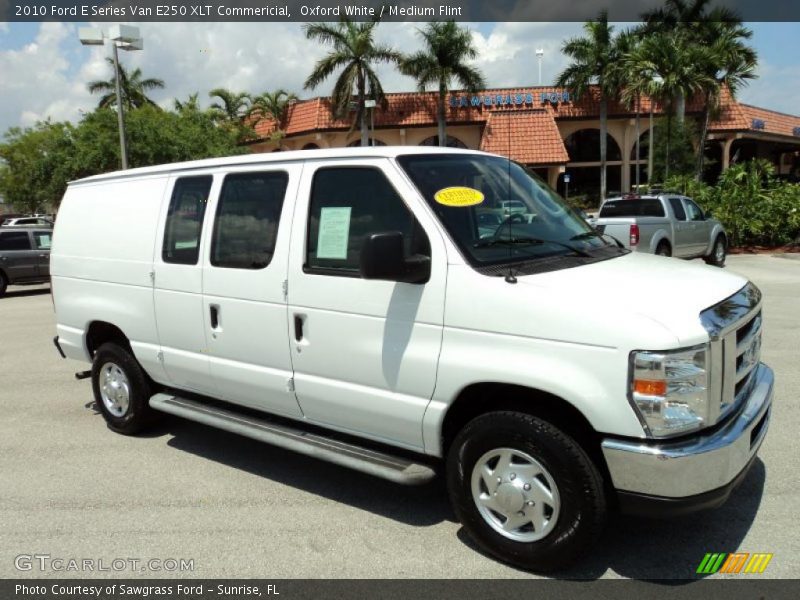 Oxford White / Medium Flint 2010 Ford E Series Van E250 XLT Commericial