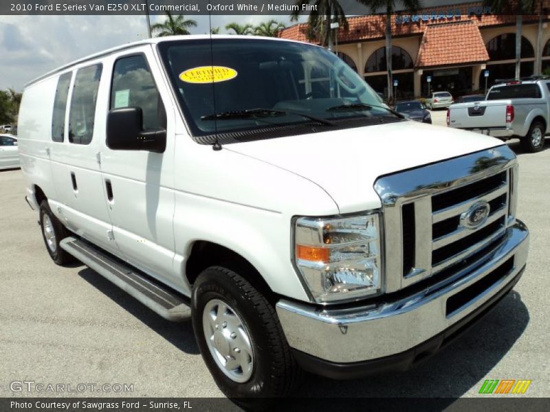 Oxford White / Medium Flint 2010 Ford E Series Van E250 XLT Commericial
