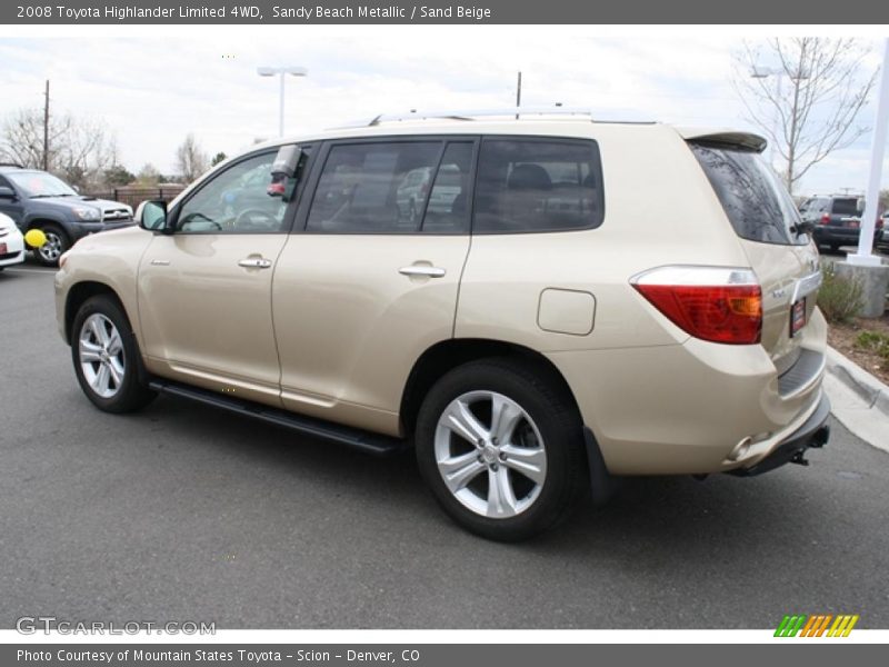 Sandy Beach Metallic / Sand Beige 2008 Toyota Highlander Limited 4WD