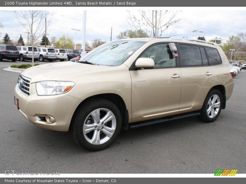Sandy Beach Metallic / Sand Beige 2008 Toyota Highlander Limited 4WD