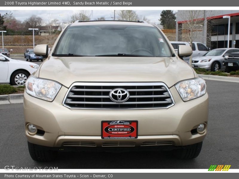 Sandy Beach Metallic / Sand Beige 2008 Toyota Highlander Limited 4WD