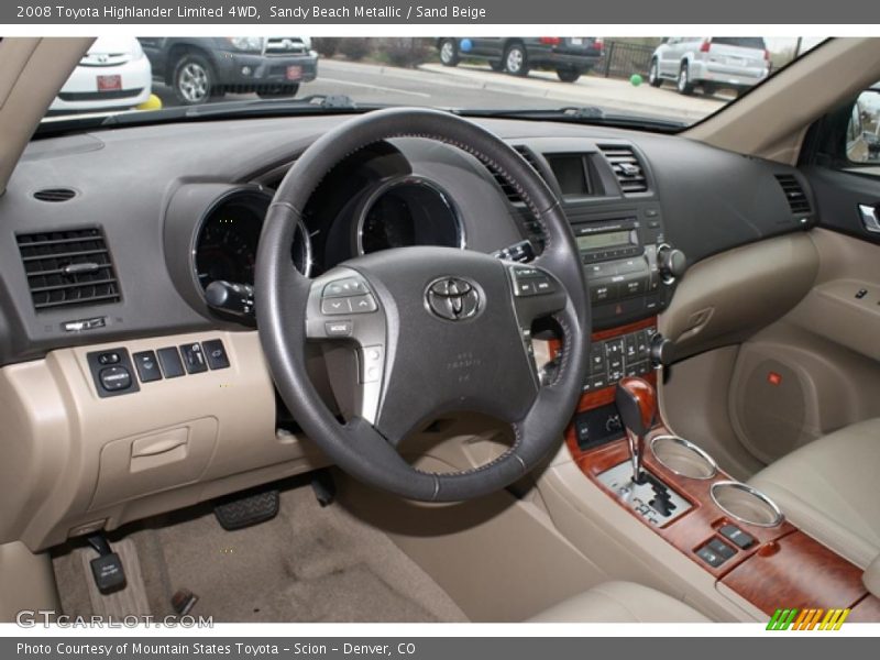Sandy Beach Metallic / Sand Beige 2008 Toyota Highlander Limited 4WD