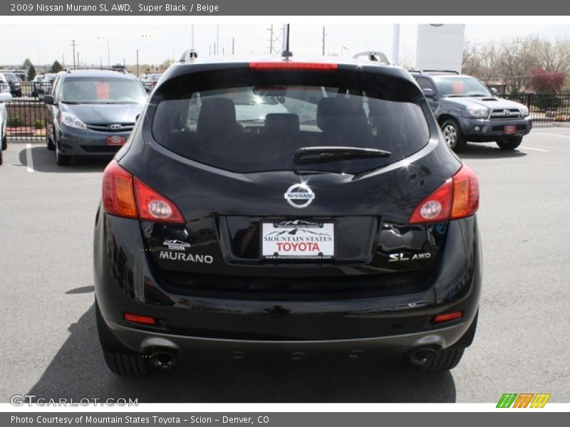 Super Black / Beige 2009 Nissan Murano SL AWD