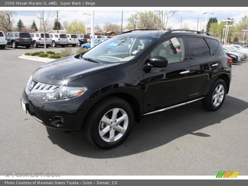 Super Black / Beige 2009 Nissan Murano SL AWD