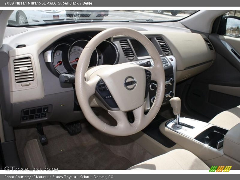 Super Black / Beige 2009 Nissan Murano SL AWD