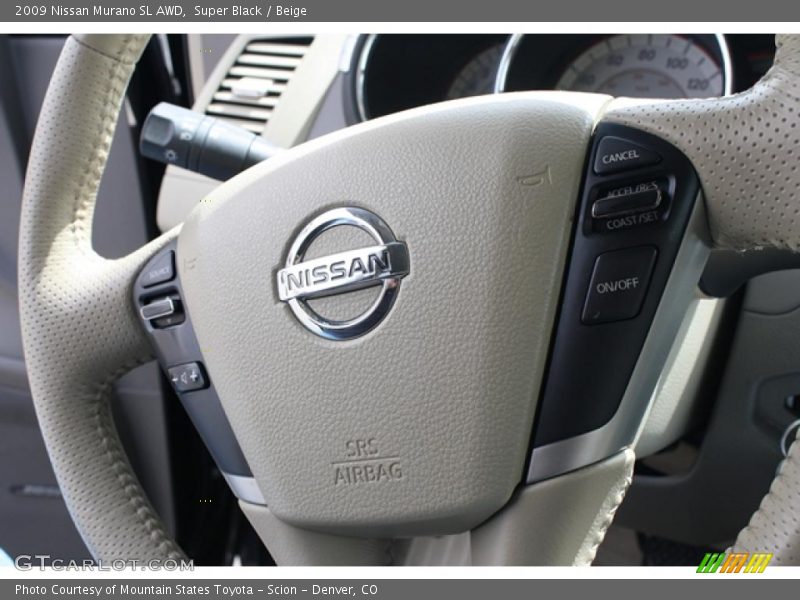 Super Black / Beige 2009 Nissan Murano SL AWD