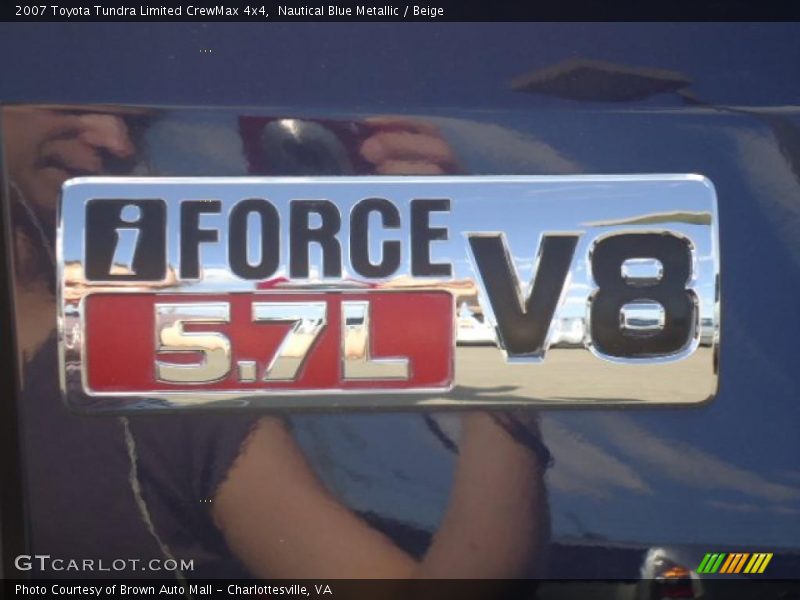 Nautical Blue Metallic / Beige 2007 Toyota Tundra Limited CrewMax 4x4