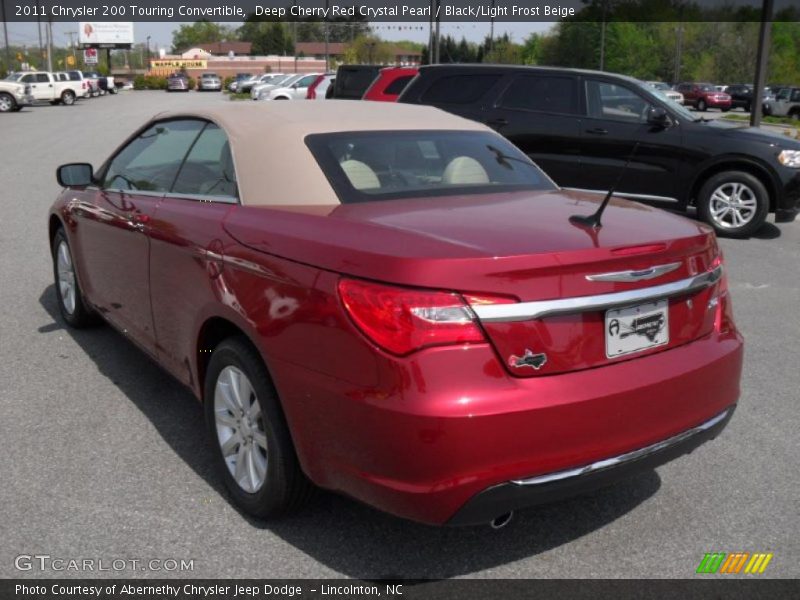 Deep Cherry Red Crystal Pearl / Black/Light Frost Beige 2011 Chrysler 200 Touring Convertible