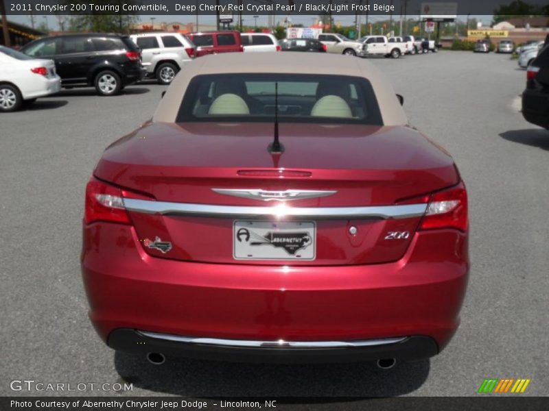 Deep Cherry Red Crystal Pearl / Black/Light Frost Beige 2011 Chrysler 200 Touring Convertible