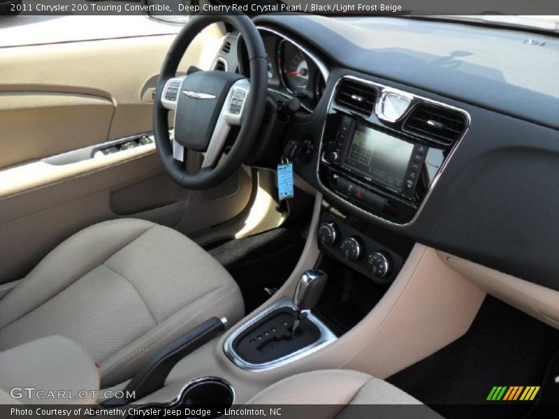 Deep Cherry Red Crystal Pearl / Black/Light Frost Beige 2011 Chrysler 200 Touring Convertible