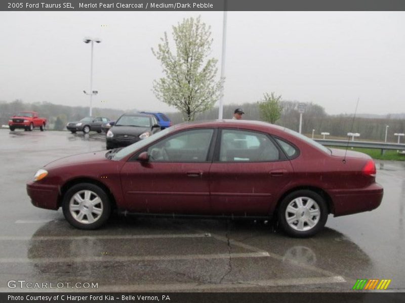 Merlot Pearl Clearcoat / Medium/Dark Pebble 2005 Ford Taurus SEL