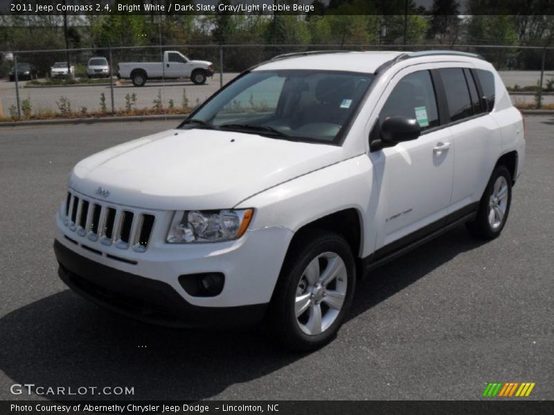 Bright White / Dark Slate Gray/Light Pebble Beige 2011 Jeep Compass 2.4