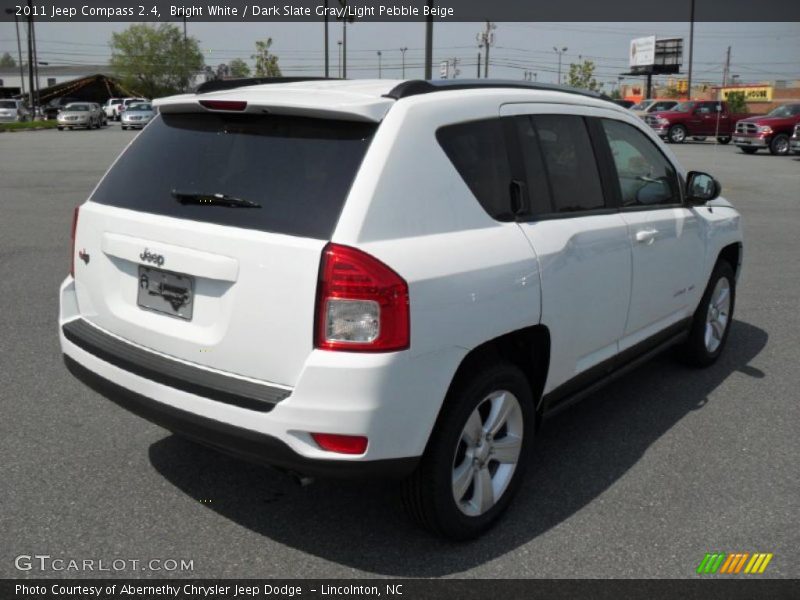 Bright White / Dark Slate Gray/Light Pebble Beige 2011 Jeep Compass 2.4