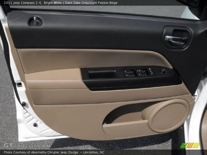 Bright White / Dark Slate Gray/Light Pebble Beige 2011 Jeep Compass 2.4