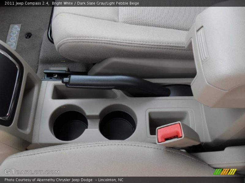 Bright White / Dark Slate Gray/Light Pebble Beige 2011 Jeep Compass 2.4
