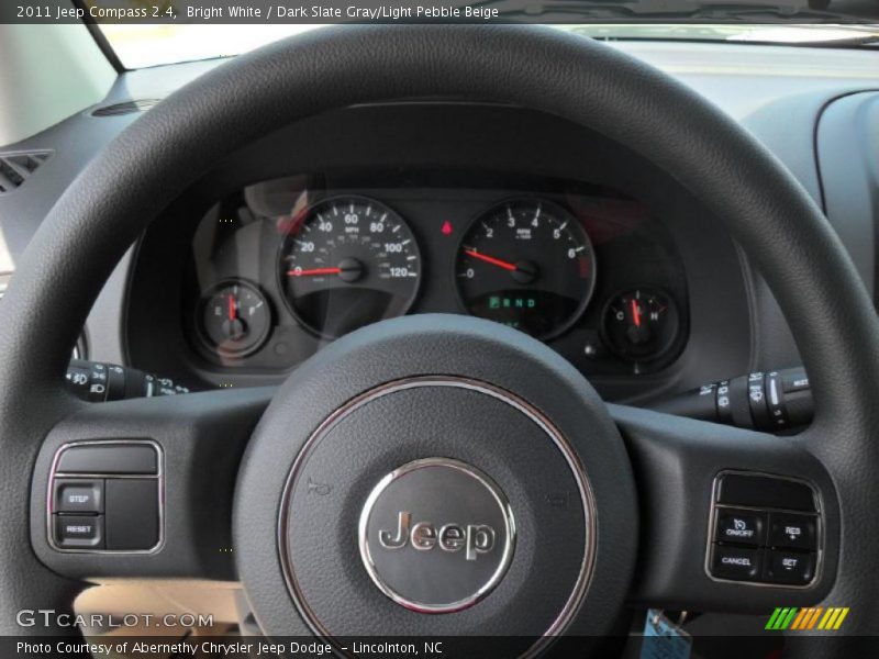 Bright White / Dark Slate Gray/Light Pebble Beige 2011 Jeep Compass 2.4
