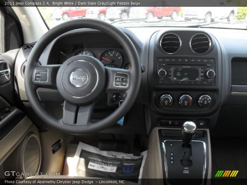 Bright White / Dark Slate Gray/Light Pebble Beige 2011 Jeep Compass 2.4