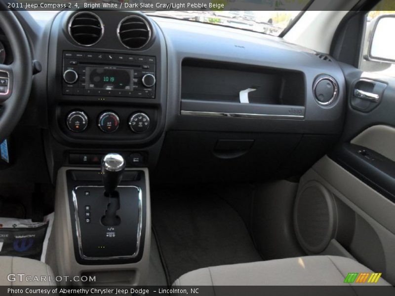 Bright White / Dark Slate Gray/Light Pebble Beige 2011 Jeep Compass 2.4