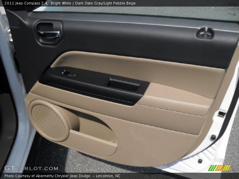 Bright White / Dark Slate Gray/Light Pebble Beige 2011 Jeep Compass 2.4