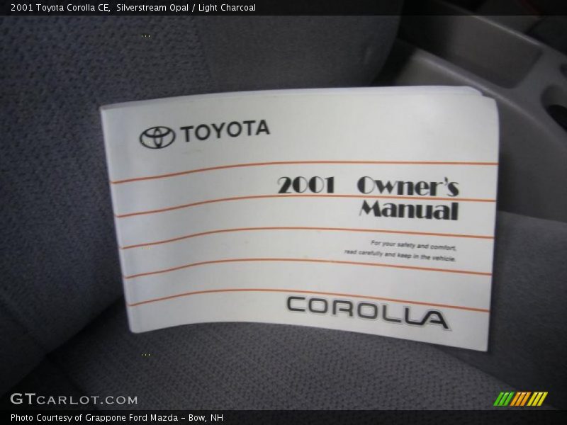 Silverstream Opal / Light Charcoal 2001 Toyota Corolla CE