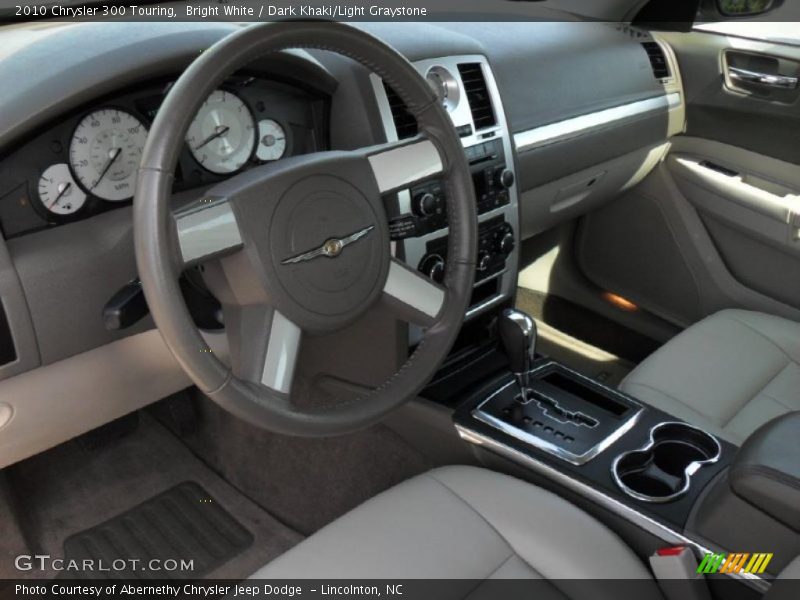 Bright White / Dark Khaki/Light Graystone 2010 Chrysler 300 Touring