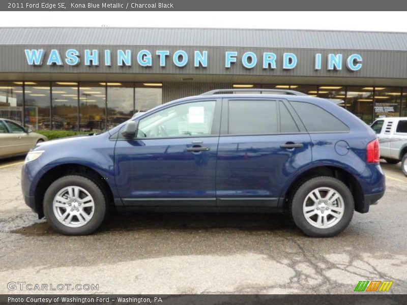 Kona Blue Metallic / Charcoal Black 2011 Ford Edge SE