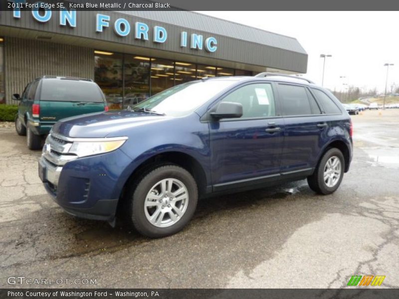 Kona Blue Metallic / Charcoal Black 2011 Ford Edge SE