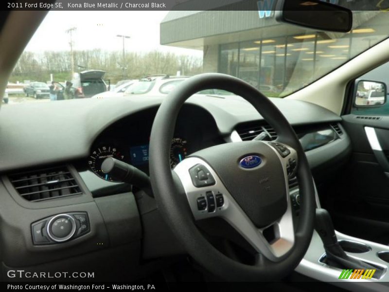 Kona Blue Metallic / Charcoal Black 2011 Ford Edge SE