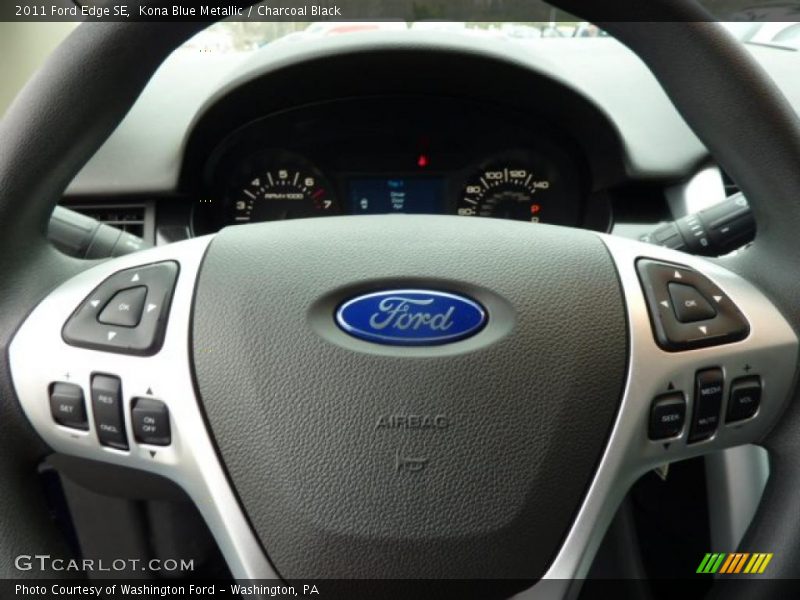 Kona Blue Metallic / Charcoal Black 2011 Ford Edge SE