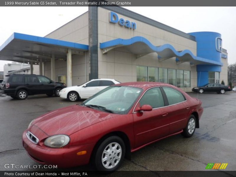 Toreador Red Metallic / Medium Graphite 1999 Mercury Sable GS Sedan