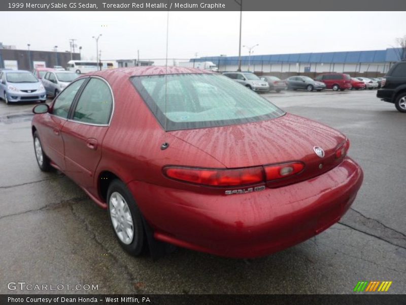 Toreador Red Metallic / Medium Graphite 1999 Mercury Sable GS Sedan
