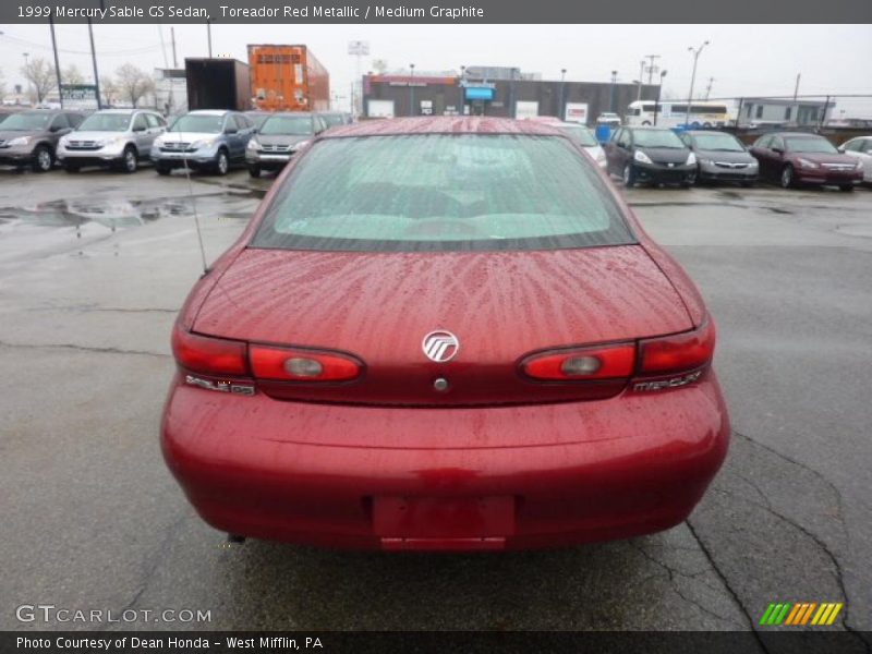 Toreador Red Metallic / Medium Graphite 1999 Mercury Sable GS Sedan