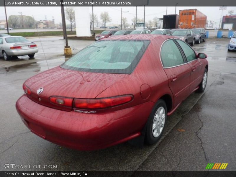 Toreador Red Metallic / Medium Graphite 1999 Mercury Sable GS Sedan
