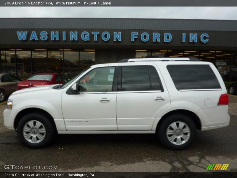 White Platinum Tri-Coat / Camel 2009 Lincoln Navigator 4x4