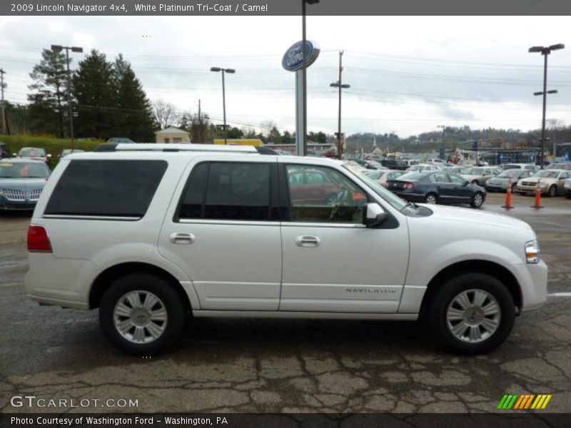 White Platinum Tri-Coat / Camel 2009 Lincoln Navigator 4x4