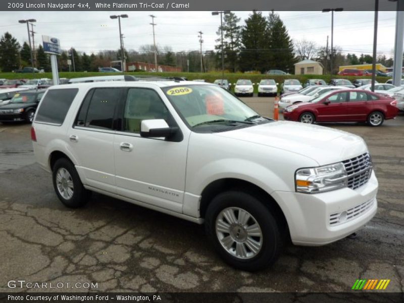 White Platinum Tri-Coat / Camel 2009 Lincoln Navigator 4x4