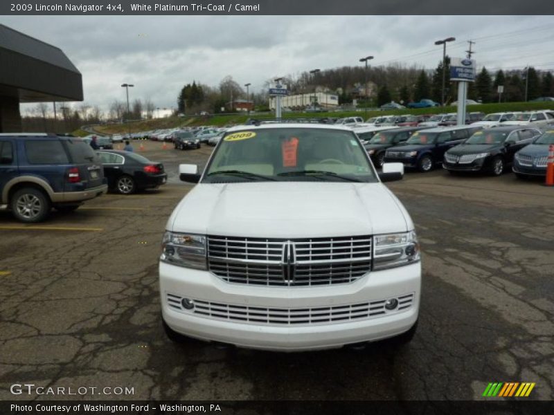White Platinum Tri-Coat / Camel 2009 Lincoln Navigator 4x4