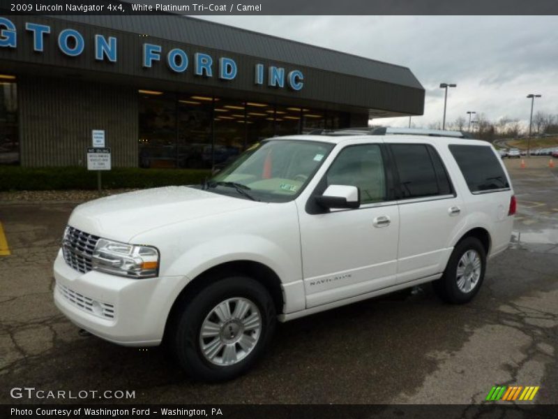 White Platinum Tri-Coat / Camel 2009 Lincoln Navigator 4x4