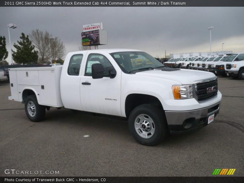 Summit White / Dark Titanium 2011 GMC Sierra 2500HD Work Truck Extended Cab 4x4 Commercial