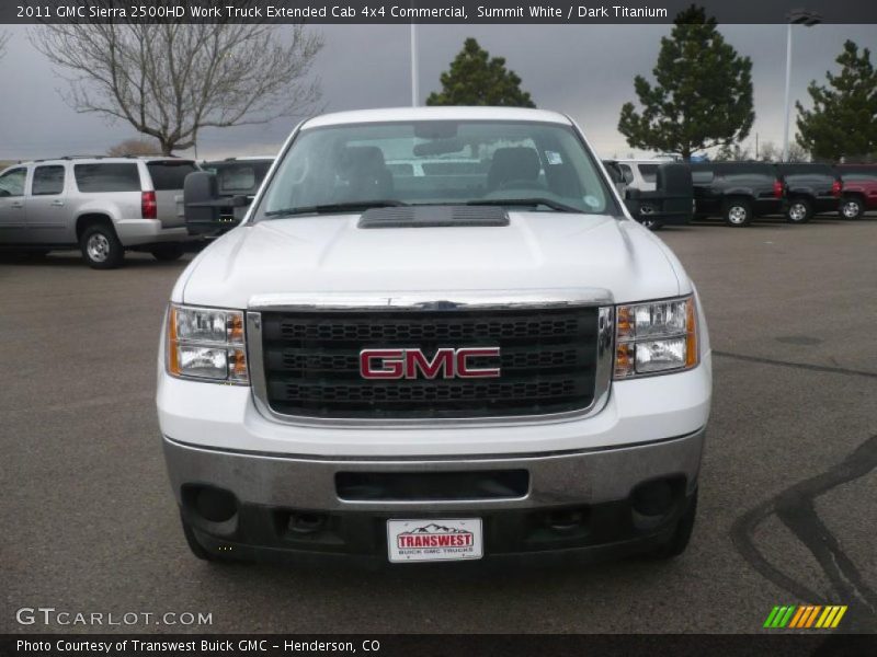 Summit White / Dark Titanium 2011 GMC Sierra 2500HD Work Truck Extended Cab 4x4 Commercial