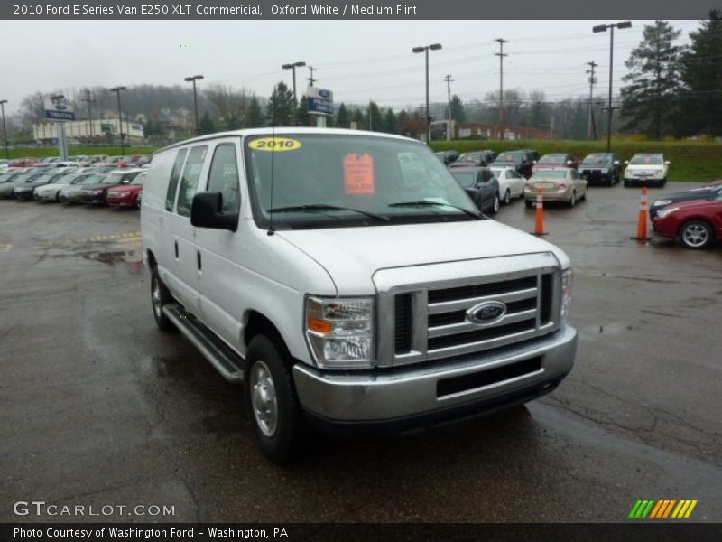Oxford White / Medium Flint 2010 Ford E Series Van E250 XLT Commericial