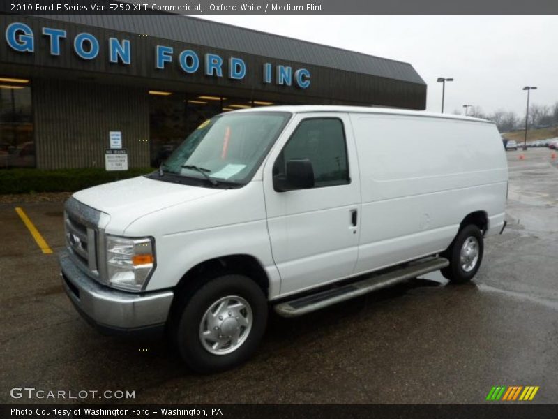 Oxford White / Medium Flint 2010 Ford E Series Van E250 XLT Commericial
