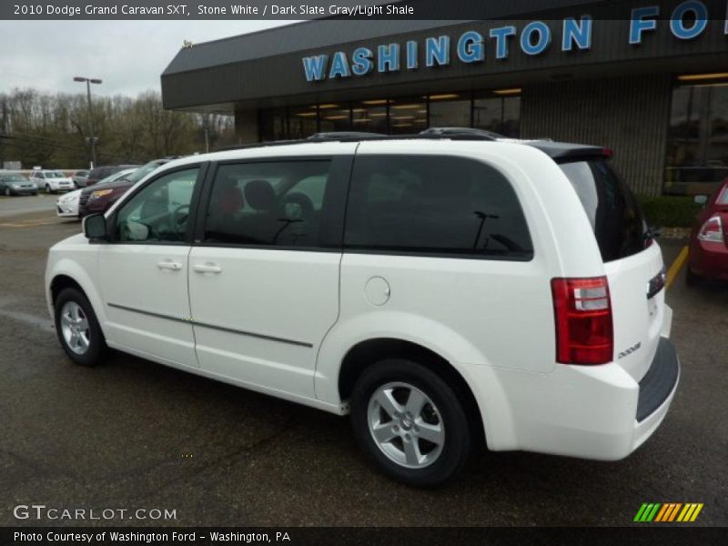 Stone White / Dark Slate Gray/Light Shale 2010 Dodge Grand Caravan SXT