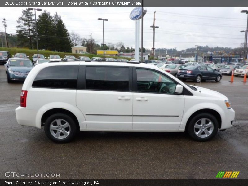 Stone White / Dark Slate Gray/Light Shale 2010 Dodge Grand Caravan SXT