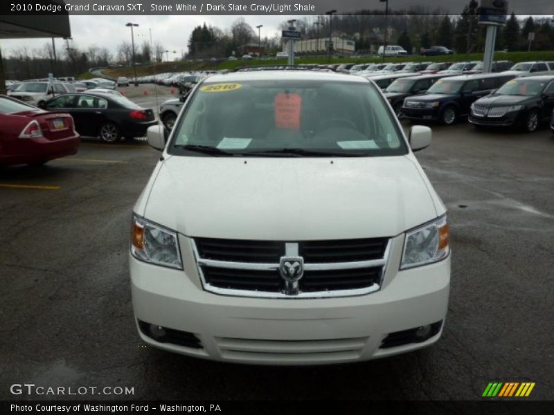 Stone White / Dark Slate Gray/Light Shale 2010 Dodge Grand Caravan SXT